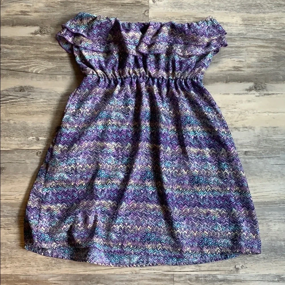 Women's Love Culture Strapless Ruffled Dress Large